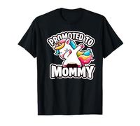 Cute Unicorn, Promoted to Mama, New Kawaii Mom Style T-Shirt
