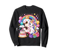 Cute Unicorn Rainbow 3yr 3rd Birthday Three Year Old Girls Sweatshirt