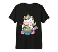 Cute Unicorn Ramen Graphic Kawaii Rainbow Mythical Art Premium T-Shirt