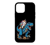 Cute Unicorn Riding T Rex Dinosaur Fantasy Adventure Scene Case for iPhone 12 mini