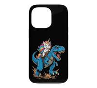 Cute Unicorn Riding T Rex Dinosaur Fantasy Adventure Scene Case for iPhone 13 Pro
