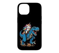 Cute Unicorn Riding T Rex Dinosaur Fantasy Adventure Scene Case for iPhone 14