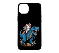 Cute Unicorn Riding T Rex Dinosaur Fantasy Adventure Scene Case for iPhone 14 Plus