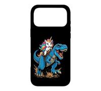 Cute Unicorn Riding T Rex Dinosaur Fantasy Adventure Scene Case for iPhone 17 Pro Max