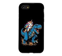 Cute Unicorn Riding T Rex Dinosaur Fantasy Adventure Scene Case for iPhone SE (2020) / 7/8