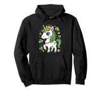Cute Unicorn Shamrock St Patricks Day Lucky Leprechaun Pullover Hoodie