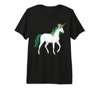 Cute Unicorn Shamrock Toddler Girls St. Patrick's Day Premium T-Shirt