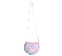 Cute Unicorn Shoulder Bag For Little Girls Plush Crossbody Purse With Heart Design Plush Unicorn Style Shoulder Bag Girl Bag Unicorn Plush Bag Cute Shoulder Purse