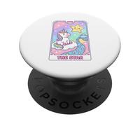 Cute Unicorn Star Tarot Card Magical Rainbow Fantasy Kids PopSockets Adhesive PopGrip