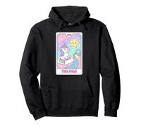 Cute Unicorn Star Tarot Card Magical Rainbow Fantasy Kids Pullover Hoodie
