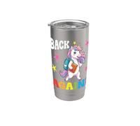 Cute Unicorn Student Teacher Back Again to School Welcome Stainless Steel Insulated Tumbler