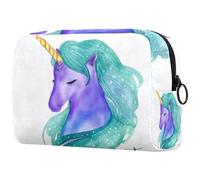 Cute Unicorn Sweet Dream Cosmetic Bag for Women, Travel Toiletries Bags Large Makeup Handy Pouch Organiser Bag with Zipper