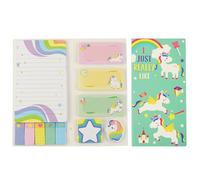 Cute Unicorn Theme Sticky Notes Set,550 Sheets Novelty Self Adhesive Memo Pads,Cartoon Page Markers & Index Flags for Kids,School & Office Supplies,Teacher Student Gifts,Party Bag Fillers (Unicorn)