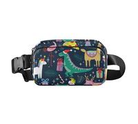Cute unicorns Flamingo Hope Pizza Alpaca Animals Trendy Crossbody Bag Waist Packs for Men Women Waterproof Chest Belt Bum Bag with Adjustable Strap for Travel Shopping Running, Cute unicorns Flamingo