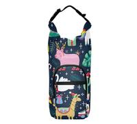 Cute unicorns Flamingo Hope Pizza Alpaca Animals Water Bottle Storage Bag Foldable Water Bottle Carrying Case Hiking Water Bottle Backpack,Fits 20 oz, 24 oz, 32 oz,40 oz bottles