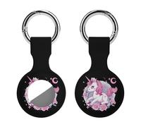 Cute Unicorns Keychain Holder Case Compatible with AirTag Waterproof Silicone Shell Protective Case 1PCS