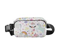 Cute unicorns Trendy Crossbody Bag Waist Packs for Men Women Small Crossbody Sport Bag with Adjustable Strap for Shopping Sports Work, Cute unicorns, One Size