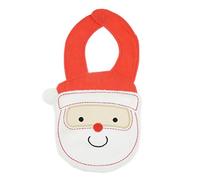 Cute Unisex Baby Girls Boys Babies Newborn 3 6 9 Months Essentials Infant Childrens Kids Everyday Feeding Weaning Teething Bandana Burp Cloth Dribble Bib My First Christmas Red Santa Claus Face