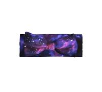 Cute Universe Galaxy Star Space Print Baby Bow Headband - Delicate & Sensitive for Newborns, Stretchy Nylon Headbands