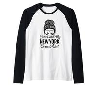 Cute Until My New York Comes Out Raglan Baseball Tee