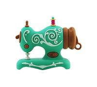 Cute USB flash drive Cartoon pig shaped silicone thumb U-Disk Creative Gift Data Storage Pendrive (Green sewing machine, 128GB)