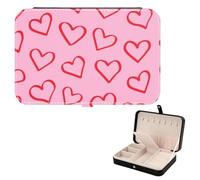 Cute Valentine Jewellery Box, Pu Leather Jewellery Box Travel, Mens Storage Cases for Watch Ring, Women Travel Essentials, Gifts for A Teenage Girl, Teenage Gifts Girls Man