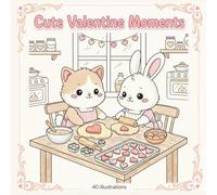 Cute Valentine Moments: A Cozy and Relaxing Valentine’s Day Coloring Book for Adults with Adorable Scenes of Love, Hearts, and Cute Animals. (Cute & Relax Coloring Book)