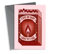 Cute Valentine’s Card for partner - matchbox - light my fire
