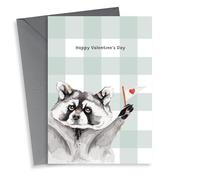 Cute Valentines Card - For Partner - Racoon
