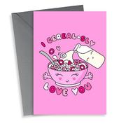 Cute Valentines Card - I cereal-sly love you.
