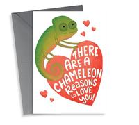 Cute Valentine's Day Card - Chameleon reasons to Love You!