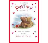 Cute Valentines Day Card, Wonderful Partner - 9 x 6 inches -Regal Publishing