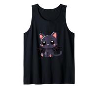 Cute Vampire Cat with Bat Wings - Spooky Funny Halloween Tank Top