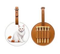 Cute Van Lake Cat Brown Printed golf tee storage bag - portable design, easy to organize tee