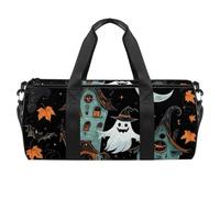 Cute Vector Set with Halloween Illustrations 2_151 Pattern Cylinder Sports Bag - Gym Bag with Shoe Compartment, Waterproof Pocket