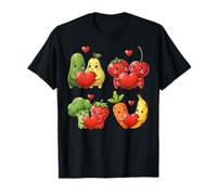 Cute Vegan Couples Fruit & Veggie Valentine T-Shirt
