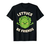 Cute Vegan Plant Based Lettuce Be Friends Design T-Shirt