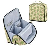 Cute Vegetables Broccoli Yellow Makeup Bag Travel Cosmetic Case for Women