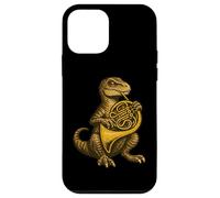Cute Velociraptor Dinosaur Playing French Horn Music Case for iPhone 12 mini