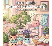 Cute Vibes: Happy Houseplants: Bold & Easy Plant & Succulent Coloring for Home Decor Lovers. Simple Botanical Art. (Cute Vibes Aesthetic: Bold & Easy Coloring Series)