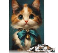 Cute Victorian Cat Art Jigsaw Puzzle, Wooden Puzzles 500 Piece Jigsaw Intellectual Toys, Challenging Adult And Teen Casual Jigsaw Puzzle 500pcs (52x38cm)