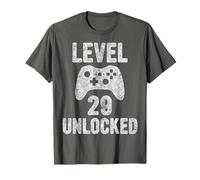 Cute Video Gamer 29th Birthday Gift Funny Level 29 Unlocked T-Shirt