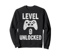 Cute Video Gamer 9th Birthday Gift Level 9 Unlocked Sweatshirt