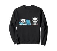 Cute Video Gaming Panda Sleep and Game Sleep Game Sweatshirt