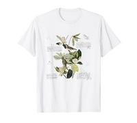 Cute Vintage Bird And Flower Design For Women - Cottagecore T-Shirt
