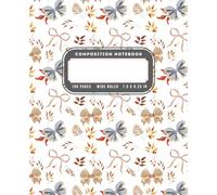 Cute Vintage Coquette Composition Notebook: : Wide Ruled Girly Pink Bows Notebook Pretty Aesthetic Journal for Boys/Girls Teens, Women