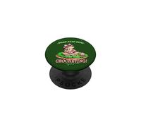 Cute Vintage Frog toad crocheting hobby storybook Graphic PopSockets Adhesive PopGrip