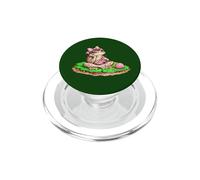 Cute Vintage Frog toad crocheting hobby storybook Graphic PopSockets PopGrip for MagSafe