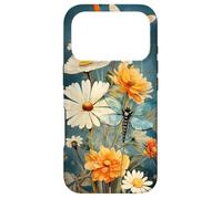 Cute Vintage Illustration Daisy Flowers Dandelion Dragonfly Case for iPhone 17 Pro