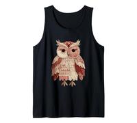Cute Vintage Patchwork Owl Shabby Chic Lace Style Tank Top
